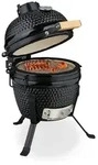 Relaxdays Kamado Grill, &Oslash; 32 cm, Keramikgrill mit Thermometer bis 450 &deg;C, BBQ,