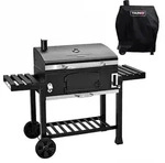 TAINO HERO XXL Set Smoker BBQ Grillwagen Holzkohlegrill Grill R&auml;ucherofen Haube