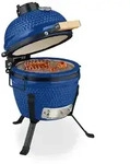 Relaxdays Kamado Grill, &Oslash; 32 cm, Keramikgrill mit Thermometer bis 450&deg;C, BBQ,