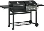 Outsunny - Grillwagen - 161L x 53B x 101H cm - schwarz