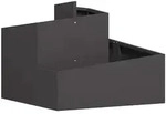 vidaXL Gartenblumentopf Schwarz 60 x 60 x 50 cm Stahl