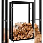 CLP Kaminholzst&auml;nder Keri V2 schwarz/25x60x100 cm