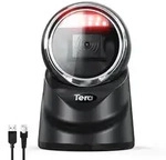 Tera 2D QR Desktop-Barcodescanner omnidirektional mit USB, schwarz