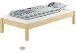 Erst-Holz Bettgestell natur 80x200 Einzelbett Futonbett Kiefer massiv Holzbett...