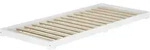 Erst-Holz Wei&szlig;es Niederflurbett Futon extra niedrig Bodenbett 100x200 Kiefer