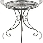 CLP Gartentisch Hari Metall HBT: 73x70x70 cm bronze