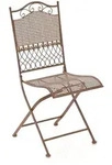 CLP Gartenstuhl Kiran Metall HBT: 91x41x50 cm antik braun