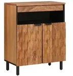 vidaXL Sideboard mit Speicher Akazienbraune Oberfl&auml;che 60 x 33 x 75 cm
