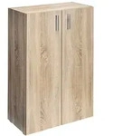 CASARIA&reg; B&uuml;cherregal mit T&uuml;ren Holz Eiche 3 F&auml;cher 115,5x60x30cm Kommode