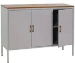 Mendler Kommode HWC-L84, Sideboard Schrank Anrichte, 3 T&uuml;ren Metall...