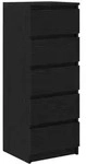 vidaXL Sideboard mit Schubladen Schwarz Eichen-Optik 37,5x35x99 cm