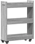 vidaXL Schrank mit Rollen Grau Sonoma 60x22x79 cm Holzwerkstoff