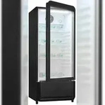 Exquisit Glast&uuml;rk&uuml;hlschrank, 200l Getr&auml;nkek&uuml;hlschrank mit LED, Umluft, 3