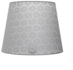 Licht-Erlebnisse Konischer Lampenschirm f&uuml;r Stehlampe aus H&auml;kelspitze Stoff...