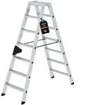PROREGAL Stufen-Stehleiter beidseitig begehbar 2x7 Stufen