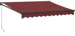 vidaXL Markise Manuell Weinrot 300x250 cm