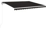 vidaXL Automatische Markise mit LED & Windsensor 400x350 cm Anthrazit