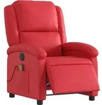 vidaXL Massagesessel Elektrisch Rot Kunstleder