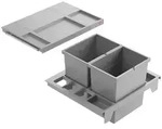 Hailo Abfallsammler 3620801 Separato-K 600 Einsatz 2x 20 Liter Hellgrau