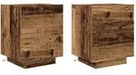 vidaXL Nachttisch 2 pcs Altholz 45 x 40 x 55 cm Holzwerkstoff
