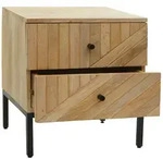 Mendler Nachttisch HWC-L95, Kommode Beistelltisch Nachtschrank Schrank,...