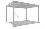 Weide Classic Pergola Aluminium 3x4m mit Lamellendach freistehend Ivory Sandᅠ