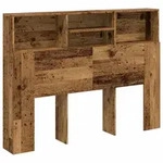 vidaXL Kopfteil mit Stauraum Altholz-Optik 140x19x103,5 cm