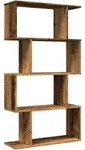 vidaXL Raumteiler-B&uuml;cherregal 4 B&ouml;den Altholz-Optik 70x24x129 cm