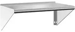 vidaXL Wandregal 75x45x31 cm Silbern Edelstahl