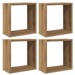 vidaXL W&uuml;rfel-Wandregale 4 Stk. Artisan-Eiche 30x15x30 Holzwerkstoff