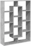 vidaXL B&uuml;cherregal Betongrau 102x29x143 cm Holzwerkstoff