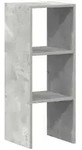 vidaXL B&uuml;cherregal Stapelbar Betongrau 30x30x80 cm Holzwerkstoff