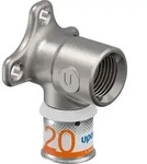 Uponor Wandscheibe S-Press PLUS aus Messing, verzinnt 20mmx1/2 IG