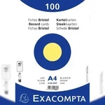 Exacompta 10326E 10x Karteikarten blanko DIN A4 100 St eingeschwei&szlig;t - Gelb