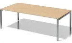 Bisley Chefarbeitsplatz/Konferenztisch Cito BxTxH 240x120x65-85cm ahorn/silber