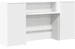 Wei&szlig;e Empfangstheke 200 x 50 x 103,5 cm, Modell Atlas Infinite Pure aus