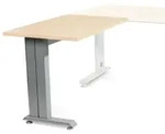 rocada Anstelltisch Metal BxTxH 100x60x73cm Gestell grau Platte Melamin buche