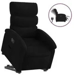 vidaXL Relaxsessel mit Aufstehhilfe Elektrisch Schwarz Stoff