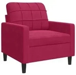 vidaXL Sessel Weinrot 60 cm Samt
