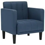 vidaXL Sessel mit Armlehnen Blau 53 cm Stoff