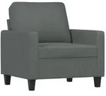 vidaXL Sofasessel Dunkelgrau 60 cm Stoff