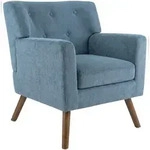 CLP Sessel Kioni Cordbezug blau