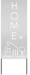 vidaXL Garten dekoratives Panel Silber 50 x 140 cm Verzinkter Stahl