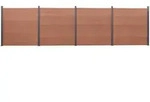 vidaXL Zaunelement-Set Braun 699x186 cm WPC