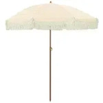 vidaXL Sonnenschirm Gelb und Wei&szlig; 160 x 160 x 196 cm Modell Patio Calypso Prime