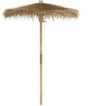 vidaXL Tiki-Schirm mit Bananenblatt-Dach 150 cm Bambus