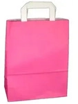250 Papiertragetaschen Geschenkt&uuml;ten rosa / pink L 32+12x40cm