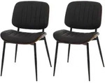 Mendler 2er-Set Esszimmerstuhl HWC-O44, K&uuml;chenstuhl Stuhl, Bugholz Kunstleder