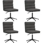 vidaXL Esszimmerst&uuml;hle 4 Stk. Schwarz Kunstleder