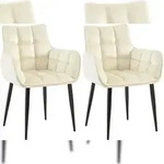 CLP 2er Set Stuhl Tirana Samt creme